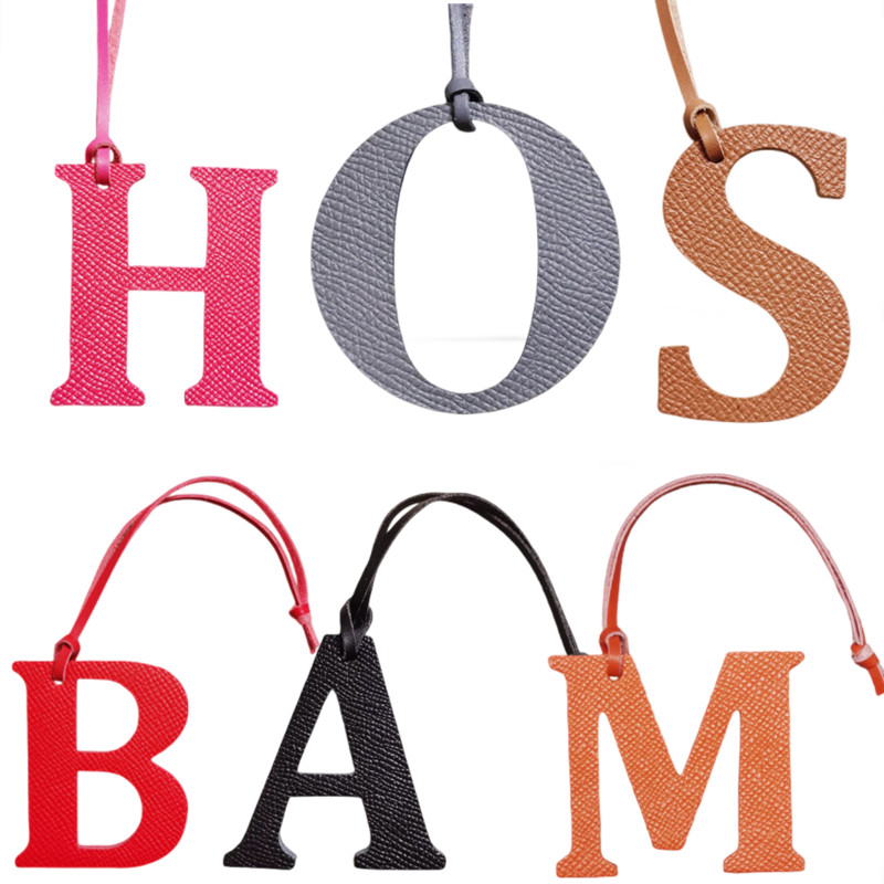Monogram Keychain Leather - Großhandel Luxus echtes Naturleder Initial Capital