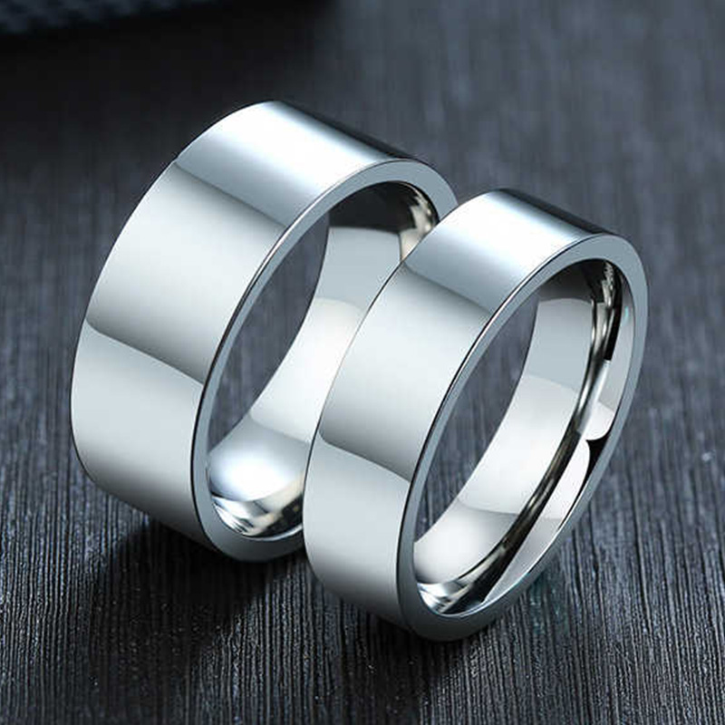 Initial Ring Custom - 3/4/6/8 mm breite Edelstahlringe, hochglanzpoliert, neuer