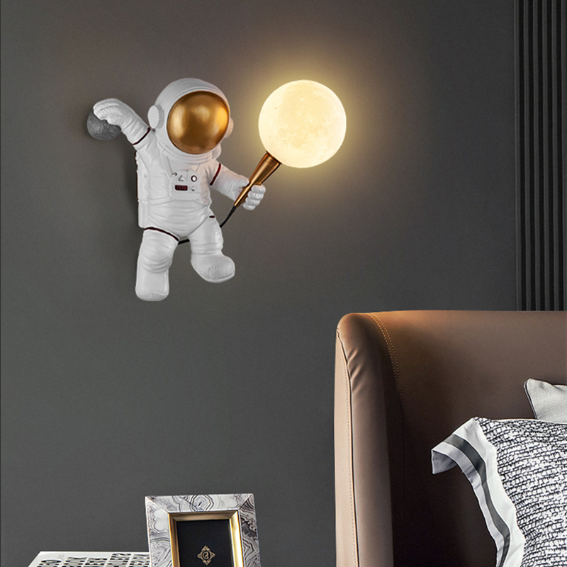 Custom Night Sky - Nordische LED-Wandleuchte mit Astronauten- und Mondmotiv