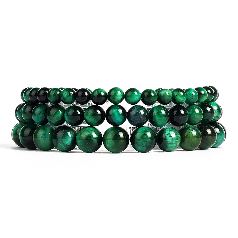Coordinates Bracelet - Blitz Royal Green Tigerauge Armband Männer