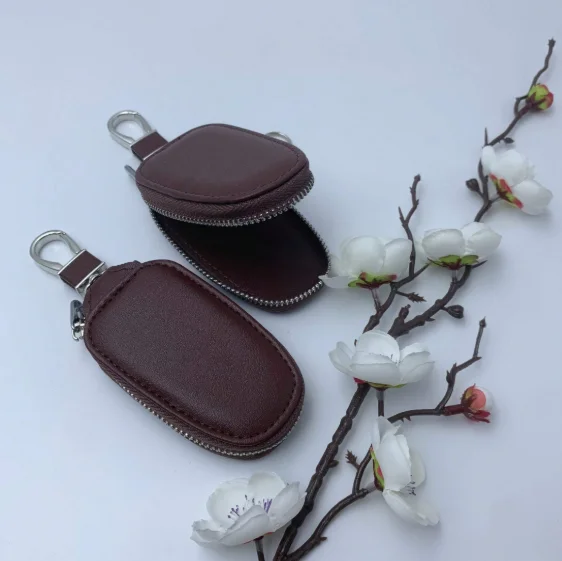 Monogram Keychain Leather - Monogramm-Druck PU-Leder Autoschlüsselhalter, Universelle Schlüsseltasche mit