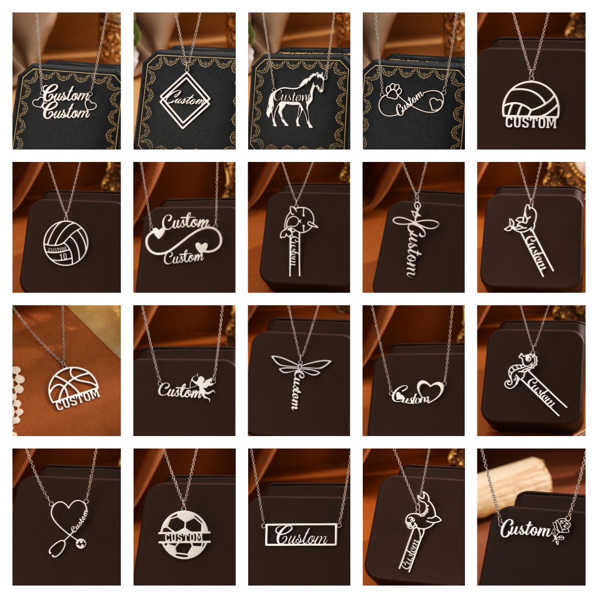1 Stück Edelstahl personalisie – Name Necklace Custom Bewertung und Preis