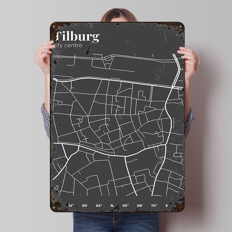 Tilburg Stadtzentrum Karte Ged – Custom Map Poster Bewertung und Preis