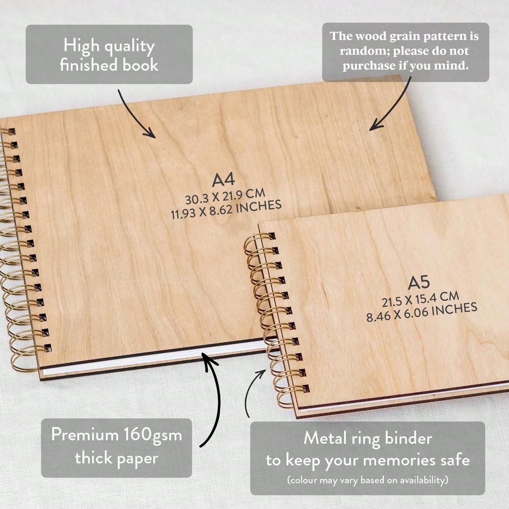 Maßgefertigtes A4 A5 Holz-Gäst – Custom Photo Book Bewertung und Preis