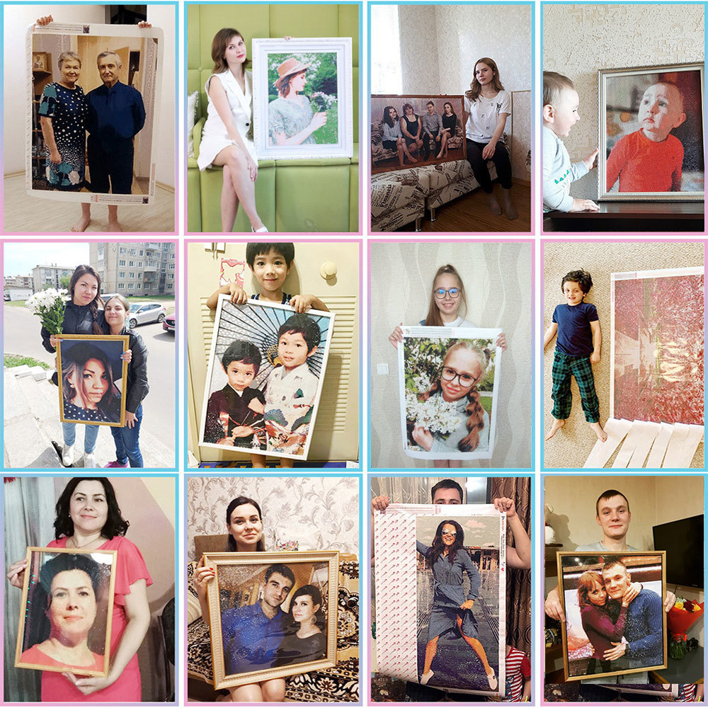 HUACAN Diamant-Mosaik, individ – Photo Mosaic Print Bewertung und Preis