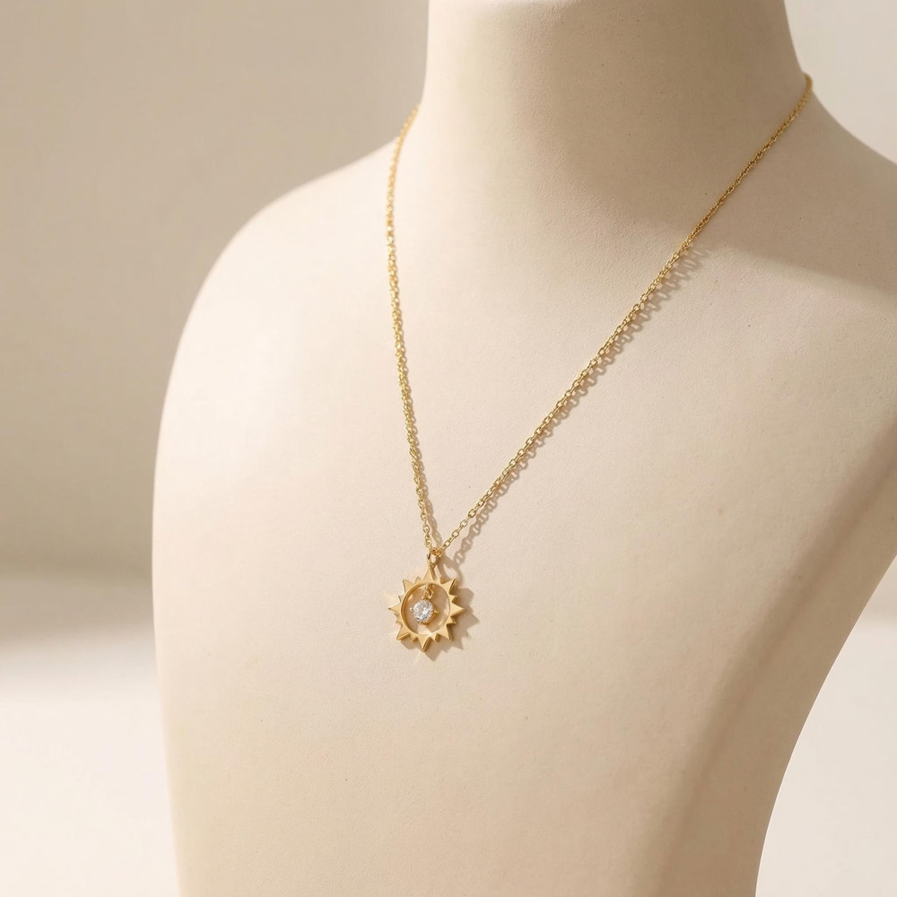 Personalisierte Vintage-Sonnen – Birth Flower Necklace Bewertung und Preis